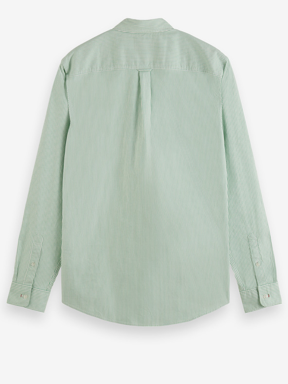 Scotch & Soda Svijetlozelena muška košulja na pruge Scotch & Soda Essential Oxford