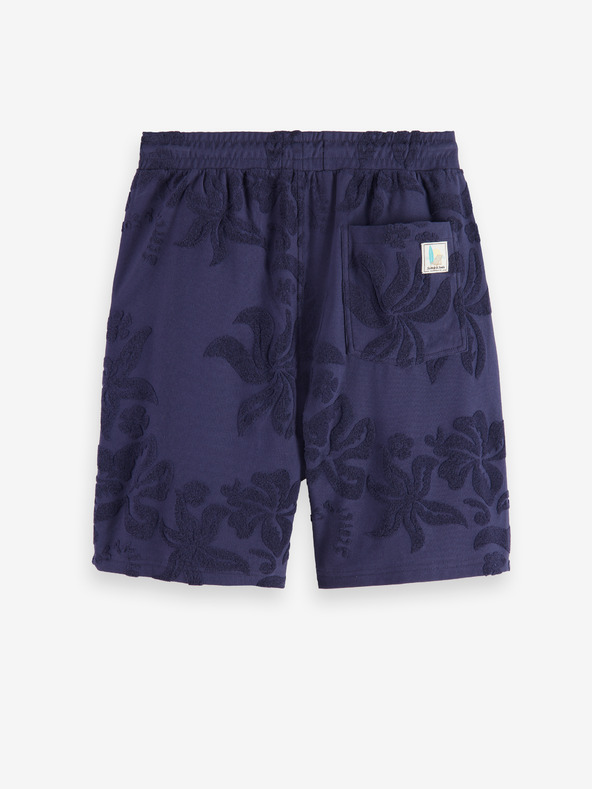 Scotch & Soda Tamnoplave muške trenirke Scotch & Soda Jacquard Toweling Shorts