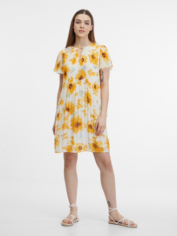 Orsay Žuto-bež ženska cvjetna haljina ORSAY