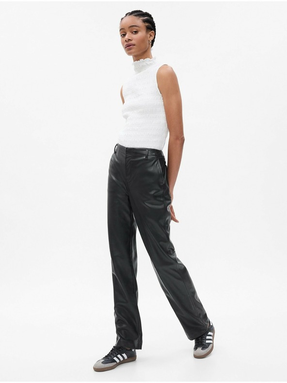 GAP Kožne hlače Loose GAP