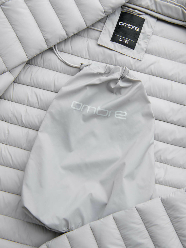 Ombre Clothing Ombre odjeća, svijetlo siva muška lagana prošivena jakna