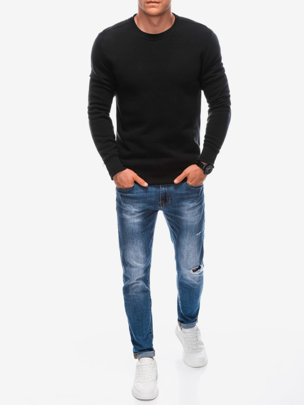 Edoti Crni muški basic sweatshirt Edoti