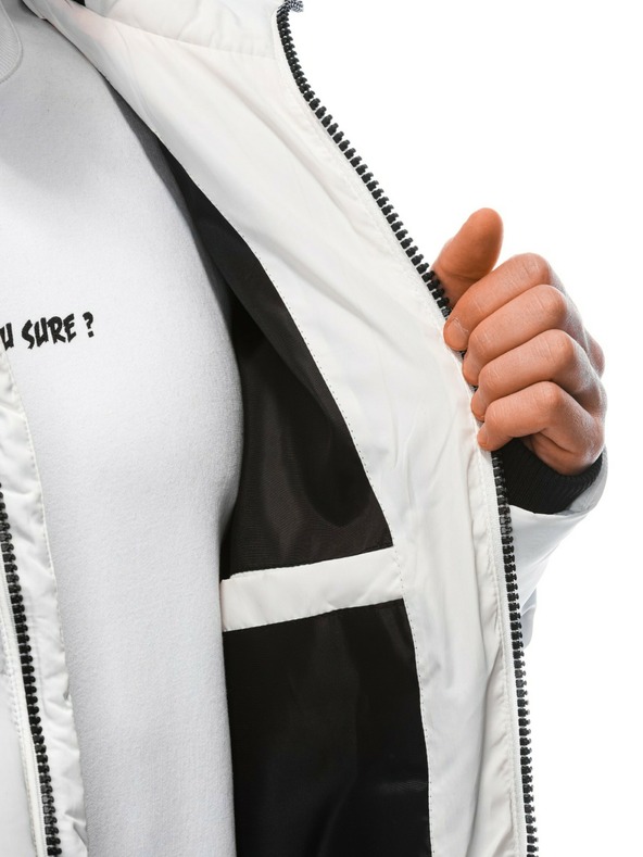 Edoti Edoti bijela muška prošivena zimska jakna