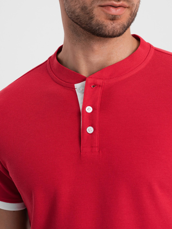 Ombre Clothing Crvena muška polo majica Ombre Clothing