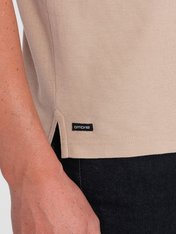 Ombre Clothing Bež muška polo majica Ombre Clothing