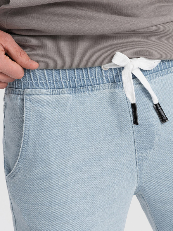 Ombre Clothing Svijetloplave muške traperice s poderanim efektom Ombre Clothing