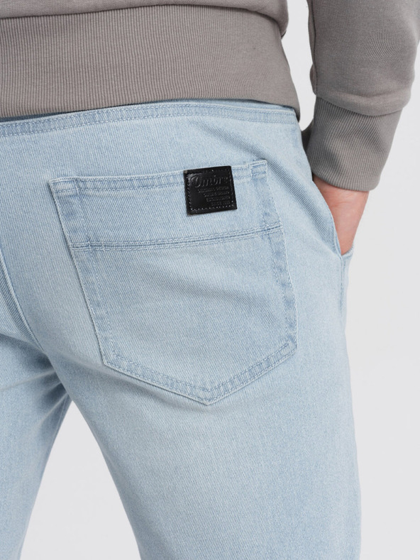 Ombre Clothing Svijetloplave muške traperice s poderanim efektom Ombre Clothing