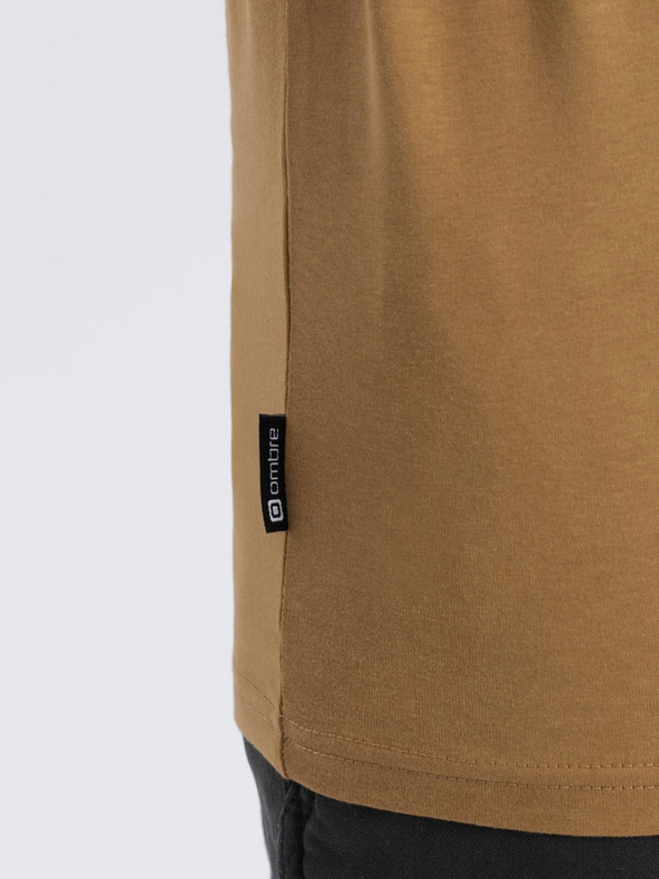 Ombre Clothing Senf muška osnovna majica Ombre Clothing