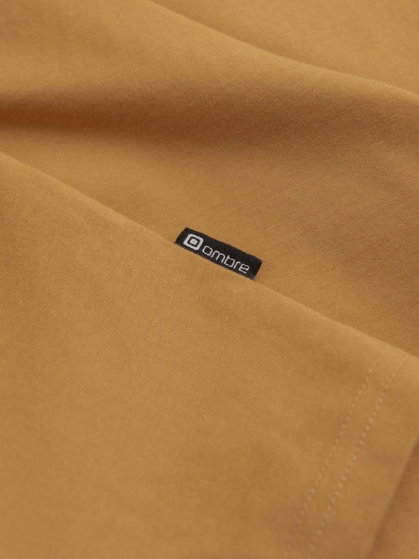 Ombre Clothing Senf muška osnovna majica Ombre Clothing