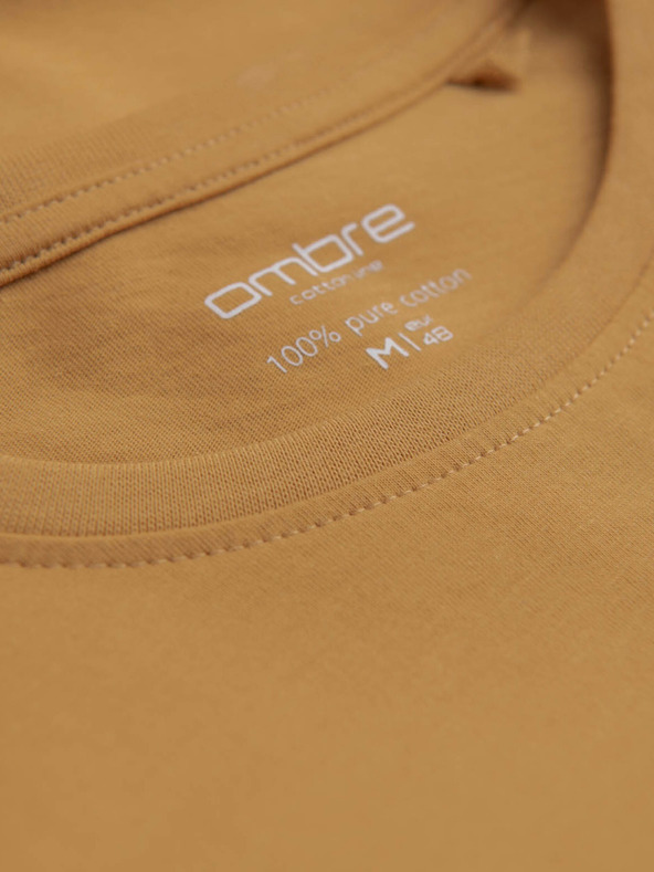 Ombre Clothing Senf muška osnovna majica Ombre Clothing