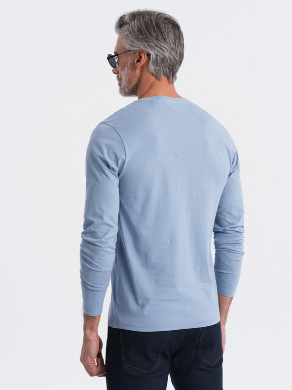 Ombre Clothing Svijetloplava muška osnovna majica Ombre Clothing