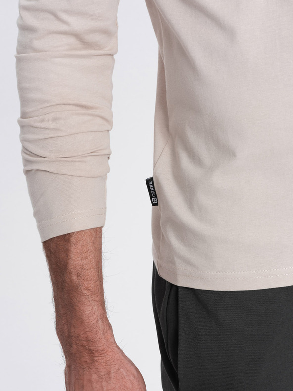 Ombre Clothing Bež muška osnovna majica Ombre Clothing