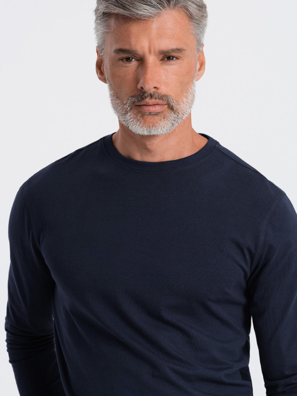 Ombre Clothing Tamnoplava muška basic majica Ombre Clothing