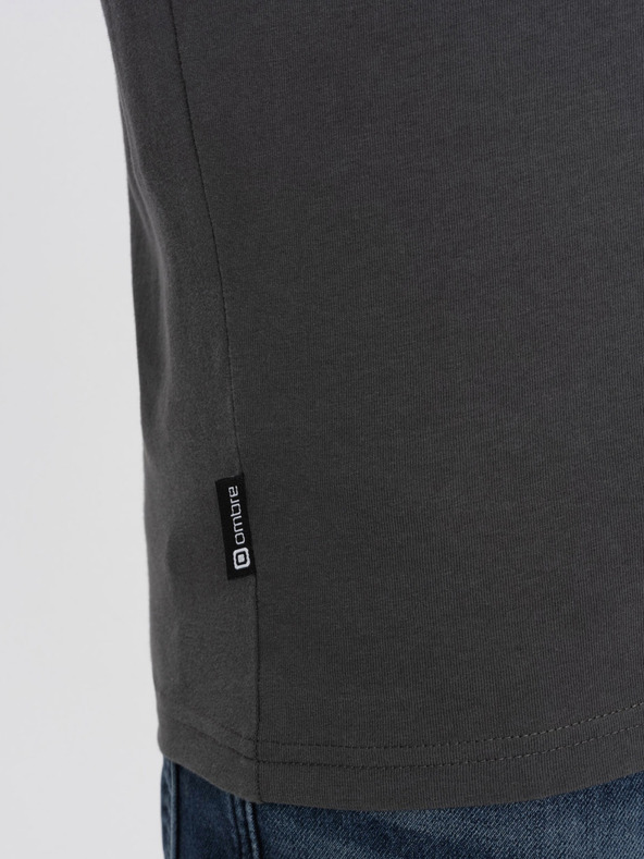 Ombre Clothing Tamno siva muška osnovna majica Ombre Clothing
