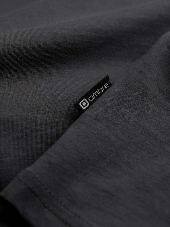 Ombre Clothing Tamno siva muška osnovna majica Ombre Clothing