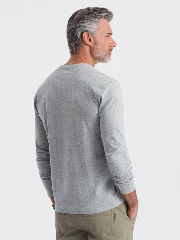 Ombre Clothing Siva muška osnovna majica Ombre Clothing