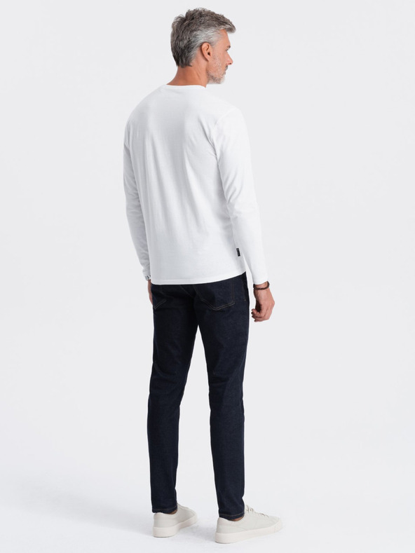 Ombre Clothing Bijela muška osnovna majica Ombre Clothing