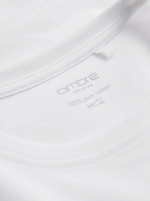 Ombre Clothing Bijela muška osnovna majica Ombre Clothing