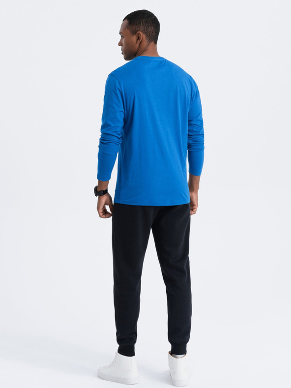 Ombre Clothing Plava muška osnovna majica Ombre Clothing