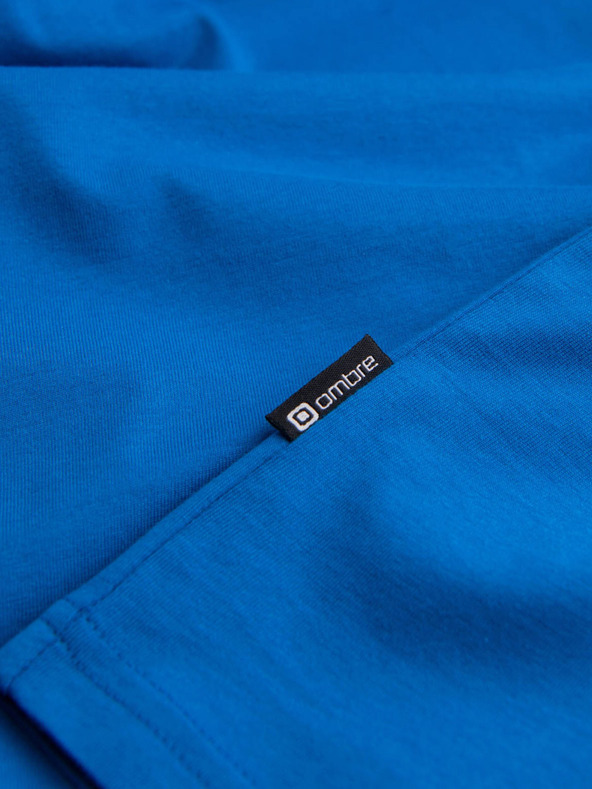 Ombre Clothing Plava muška osnovna majica Ombre Clothing