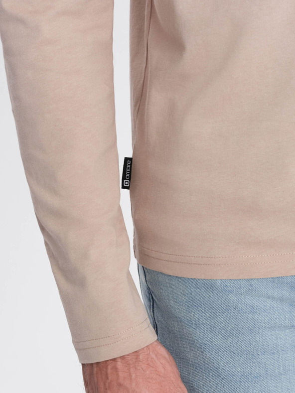 Ombre Clothing Bež muška osnovna majica Ombre Clothing