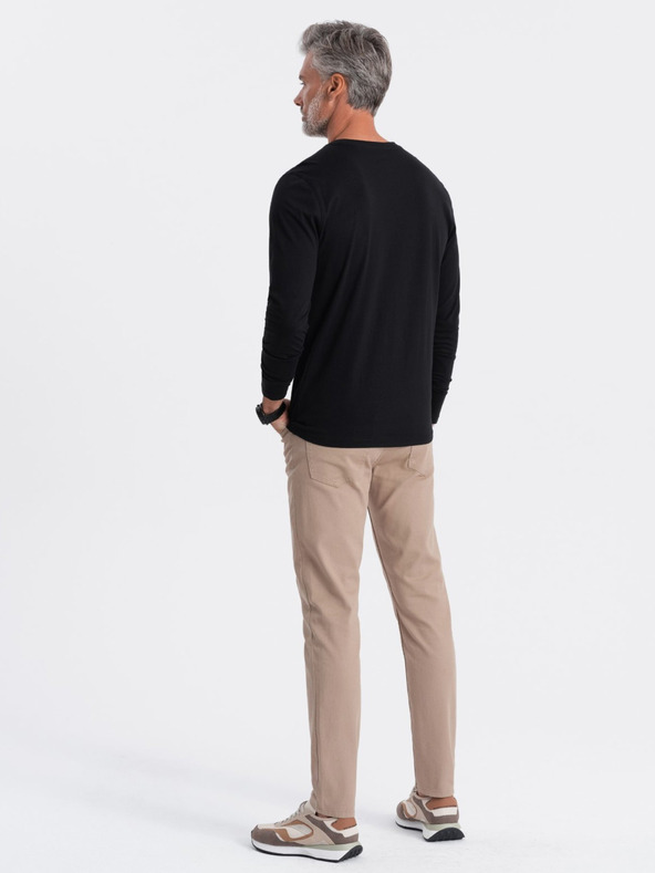 Ombre Clothing Crna muška osnovna majica Ombre Clothing