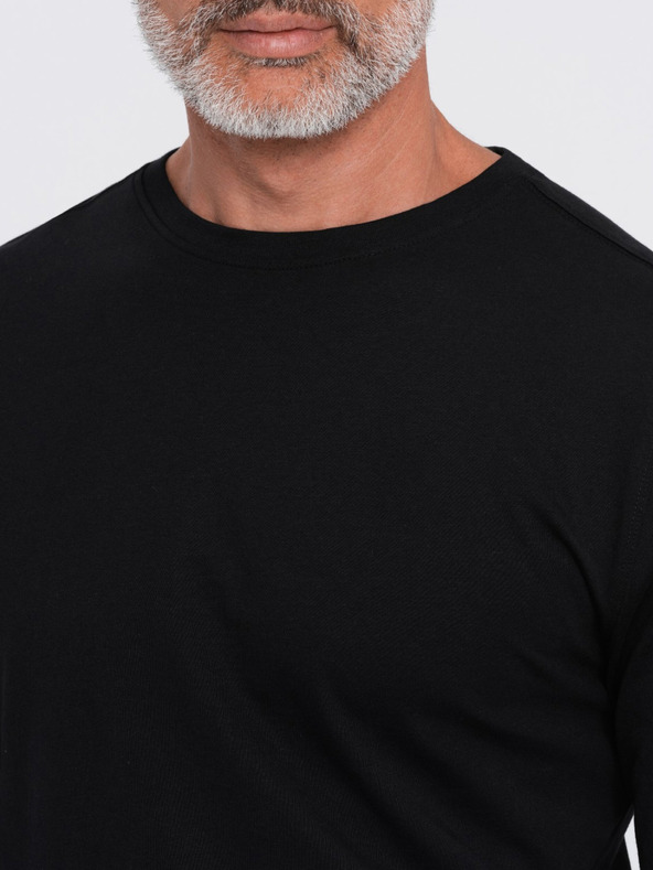 Ombre Clothing Crna muška osnovna majica Ombre Clothing