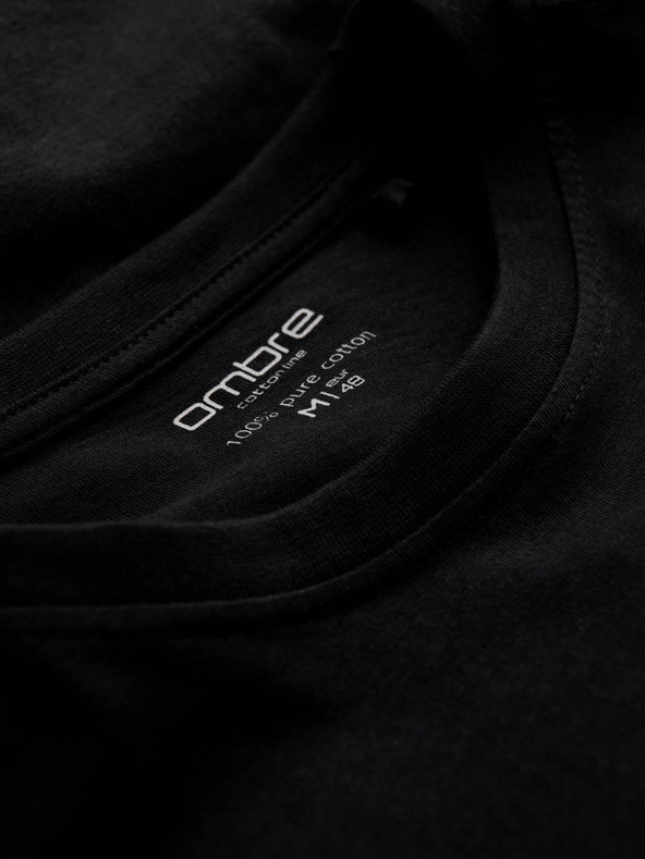 Ombre Clothing Crna muška osnovna majica Ombre Clothing