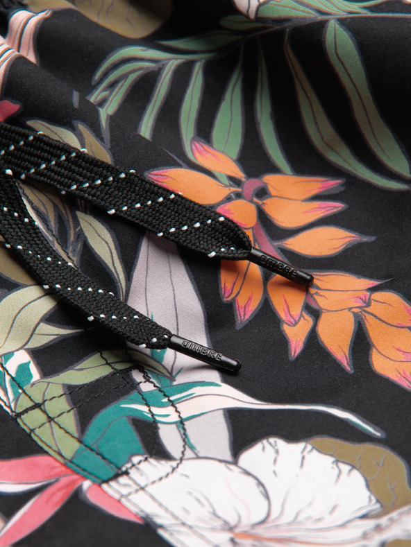 Ombre Clothing Crni i zeleni muški kupaći kostimi s tropskim uzorkom Ombre Clothing