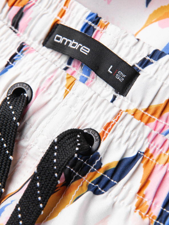 Ombre Clothing Narančasto-bijeli muški kupaći kostimi s uzorkom Ombre Clothing