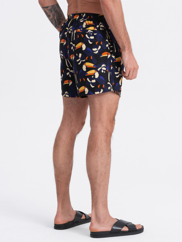 Ombre Clothing Narančasto-plavi muški kupaći kostim Ombre Clothing Toucan s uzorkom