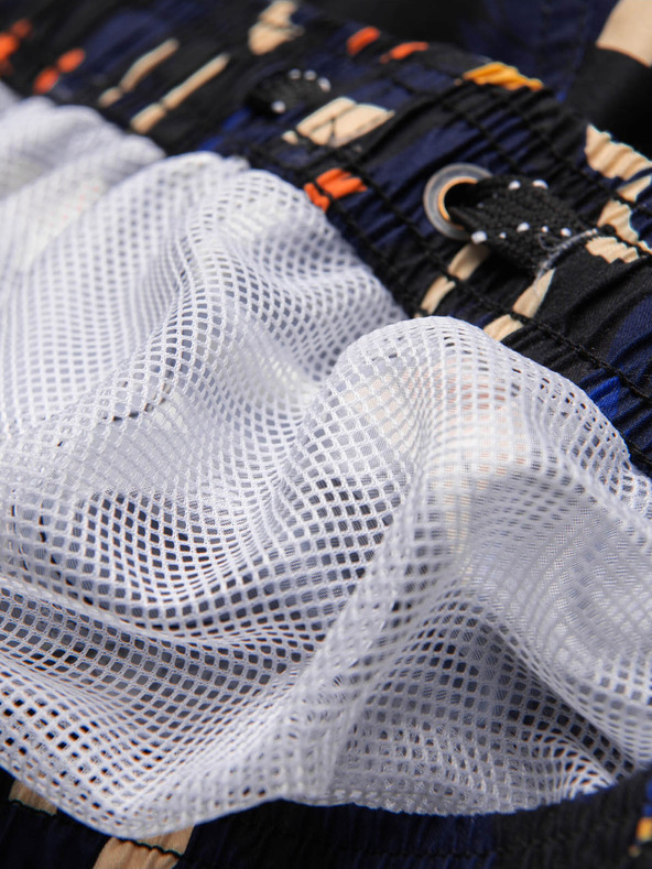 Ombre Clothing Narančasto-plavi muški kupaći kostim Ombre Clothing Toucan s uzorkom