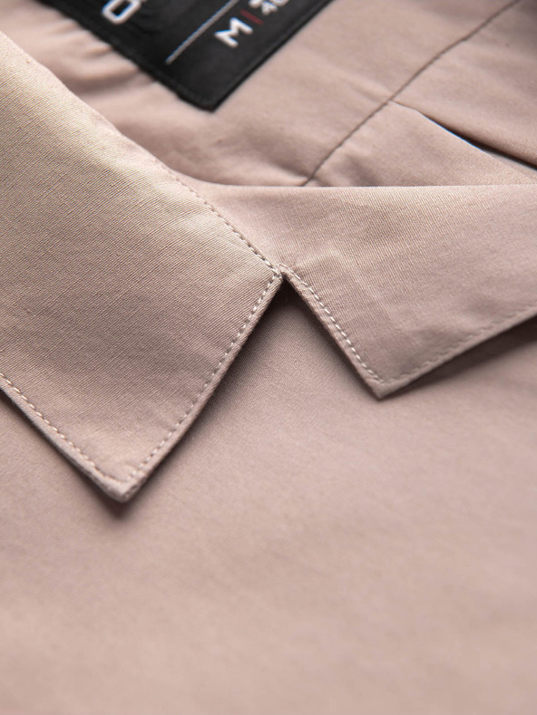 Ombre Clothing Ombre odjeća, muška svijetlosmeđa košulja kratkih rukava