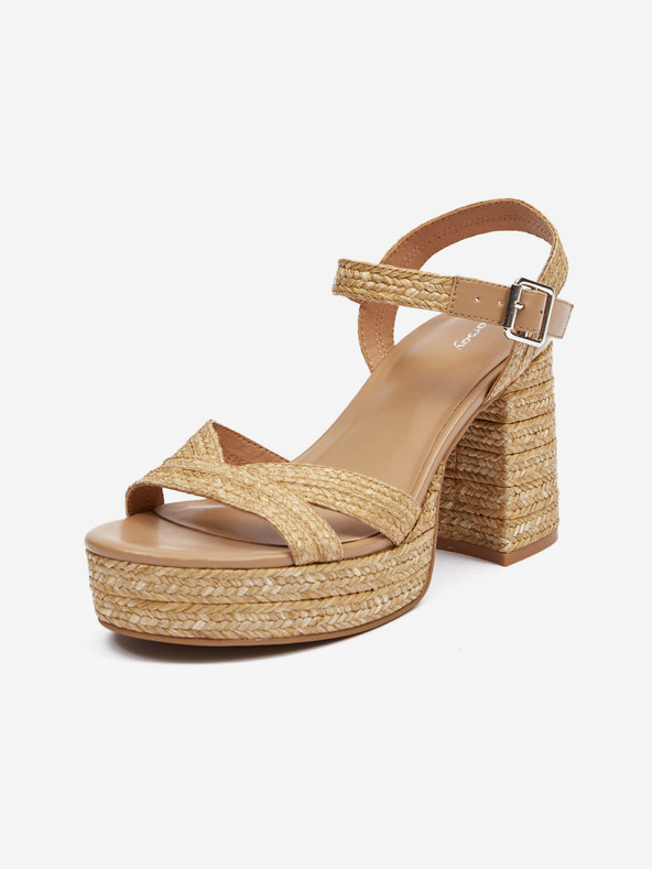 Orsay Smeđe ženske sandale na petu ORSAY