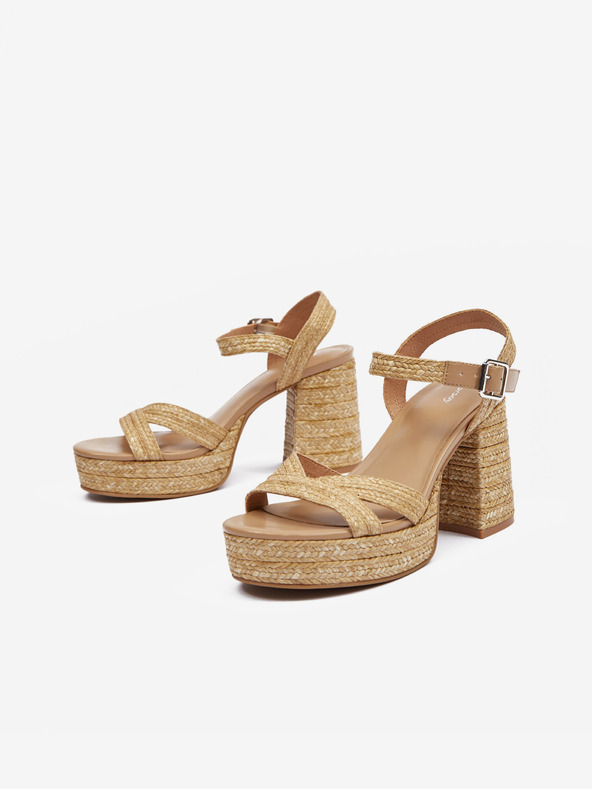 Orsay Smeđe ženske sandale na petu ORSAY