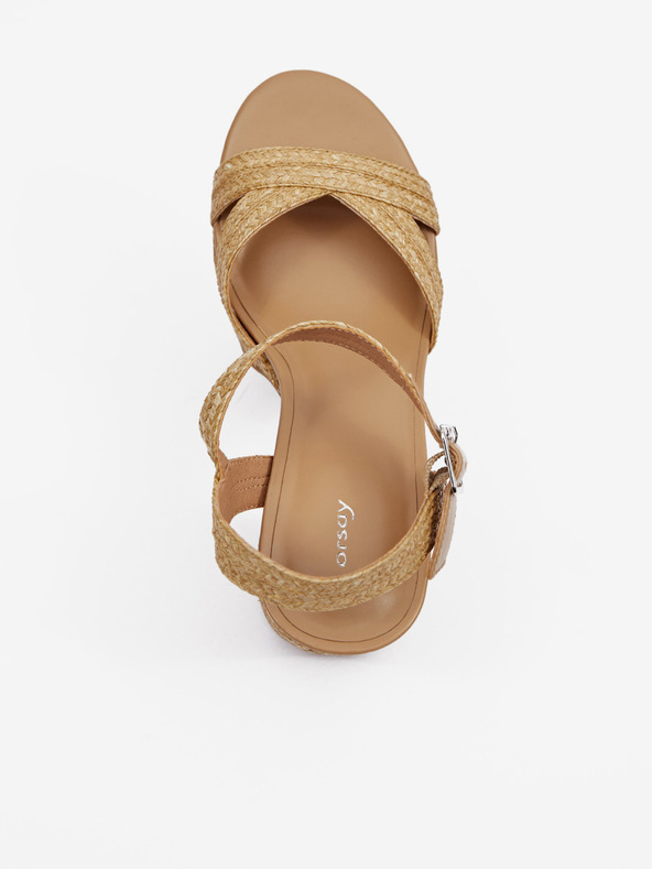 Orsay Smeđe ženske sandale na petu ORSAY