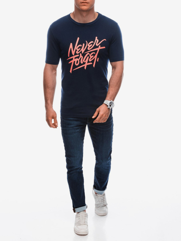 Edoti Tamno plava muška majica s natpisom Edoti