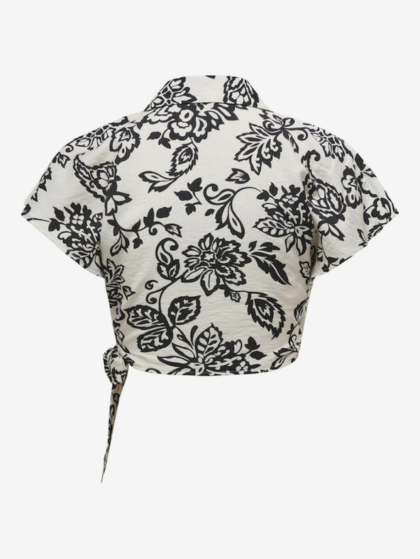 ONLY Crna i krem ​​ženska bluza na omot ONLY Kiera