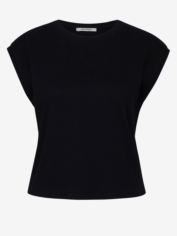 Orsay Crna ženska crop majica kratkih rukava ORSAY
