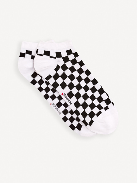 Celio Crno-bijele muške karirane Celio čarape