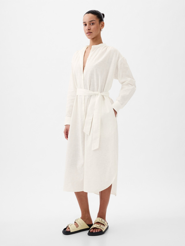 GAP Oversize lanene košulje-haljine GAP