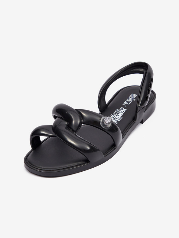 Melissa Black Melissa Tube Sandal + Jeremy Scott ženske sandale