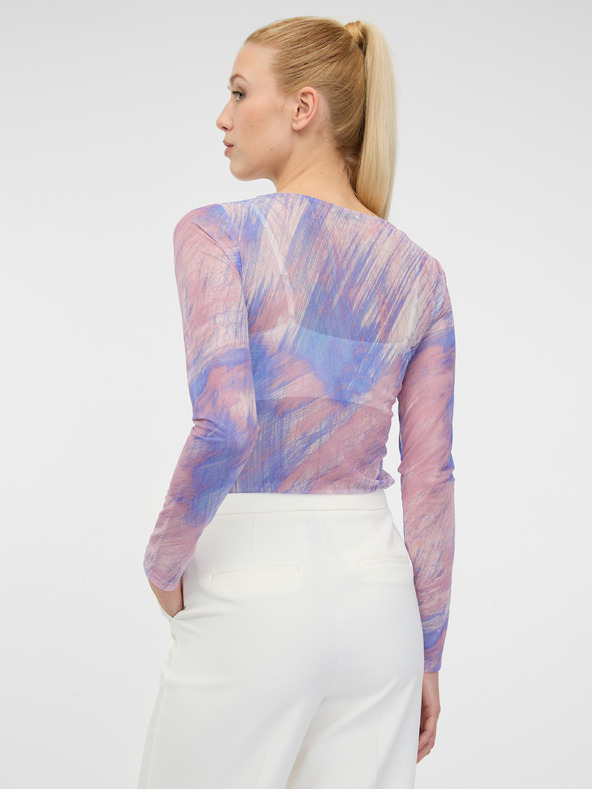 Orsay Svijetlo roza ženska majica s uzorkom dugih rukava ORSAY