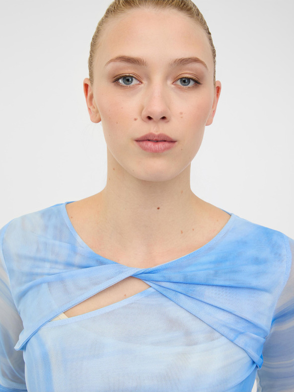 Orsay Plava ženska majica s uzorkom dugih rukava ORSAY