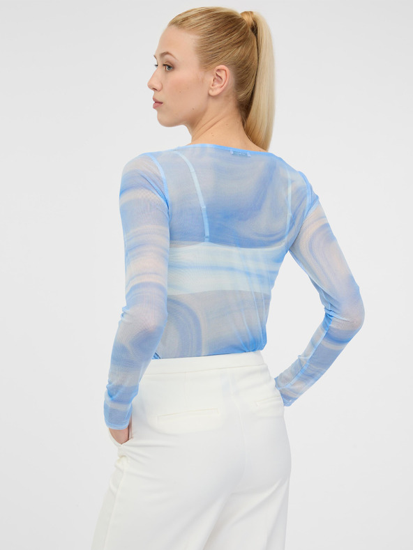 Orsay Plava ženska majica s uzorkom dugih rukava ORSAY