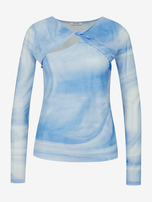 Orsay Plava ženska majica s uzorkom dugih rukava ORSAY