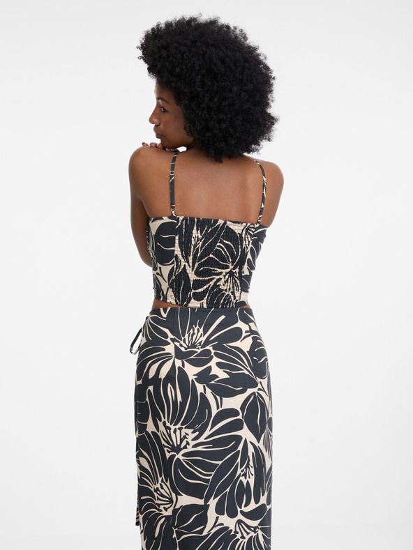 Orsay Crna ženska majica bez rukava s uzorkom ORSAY