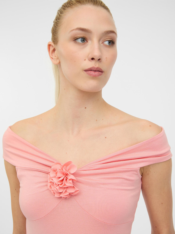 Orsay Svijetlo roza ženska majica kratkih rukava s aplikacijom ORSAY