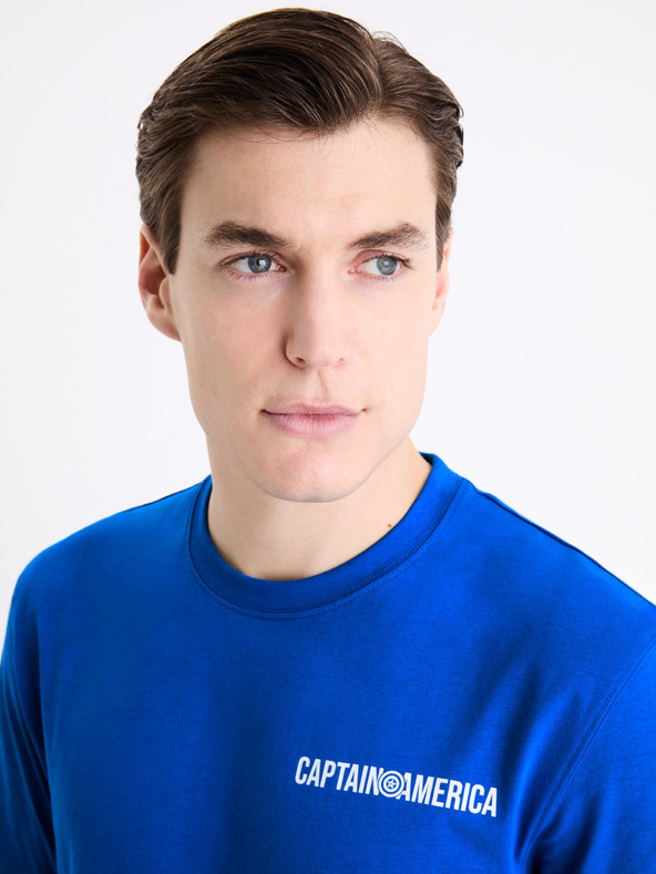 Celio Plava muška majica s printom Celio Marvel Captain America
