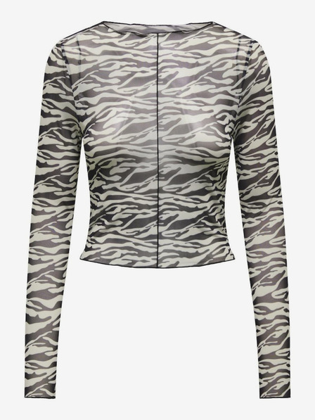 ONLY Krem-crni ženski top s uzorkom ONLY Lamy